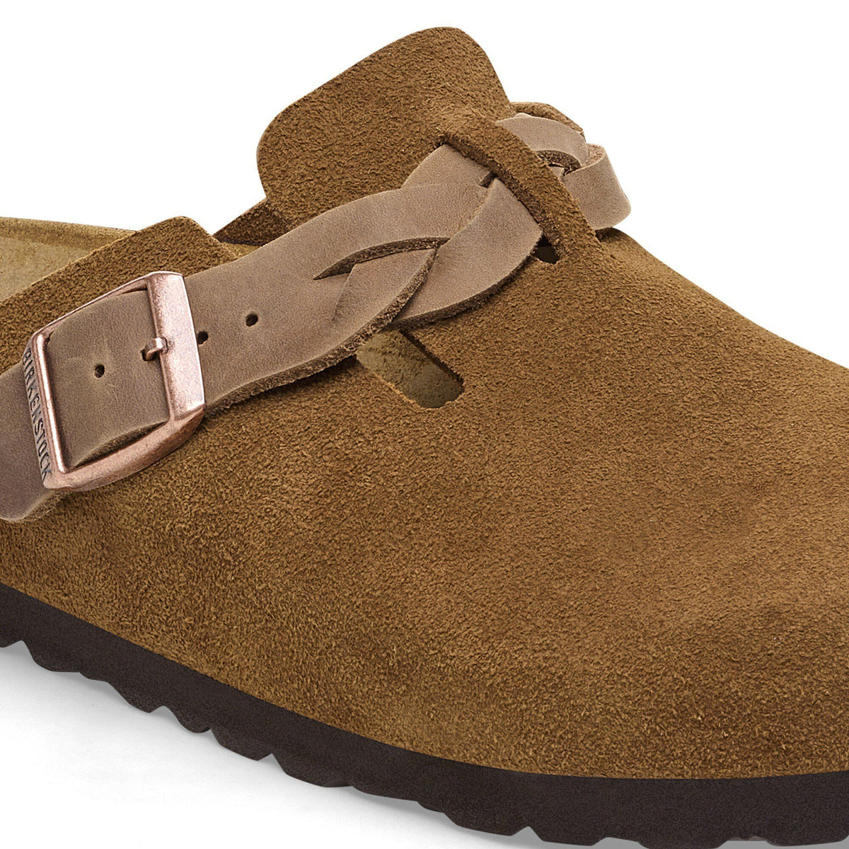 Boston Braided Suede Leather in Color Mink | Birkenstock