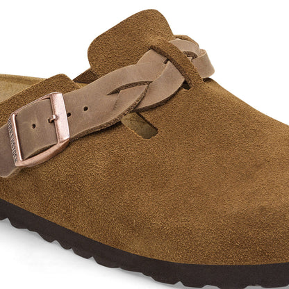 Boston Braided Suede Leather in Color Mink | Birkenstock