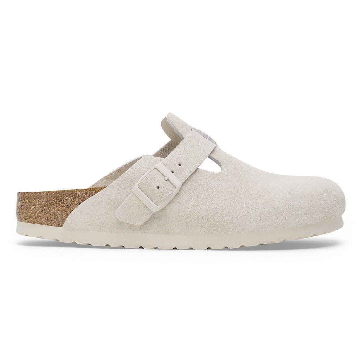 Boston Soft Footbed Suede Leather in Color Antique White | Birkenstock