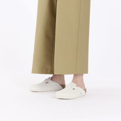 Boston Soft Footbed Suede Leather in Color Antique White | Birkenstock