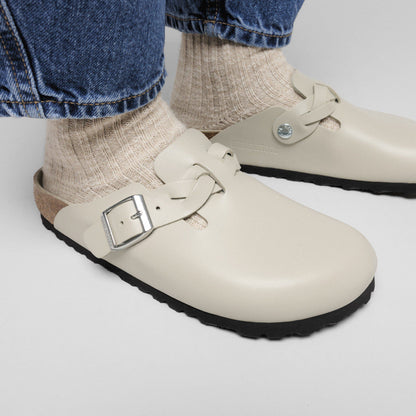 Boston Braided Leather in Color New Dressy Oyster | Birkenstock