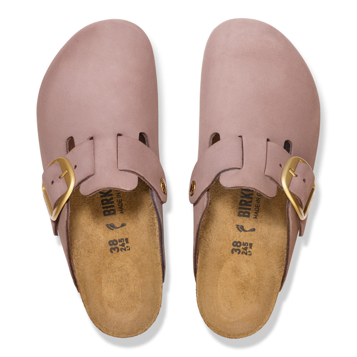 Boston Big Buckle Nubuck Leather in Color Faded Purple | Birkenstock