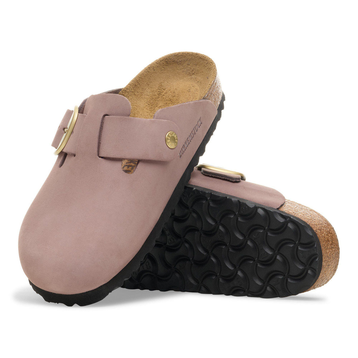 Boston Big Buckle Nubuck Leather in Color Faded Purple | Birkenstock