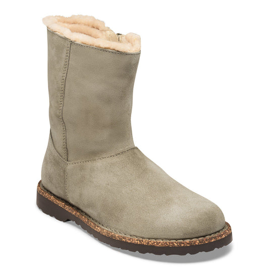 Uppsala Zip Shearling Suede Leather in Color Taupe | Birkenstock