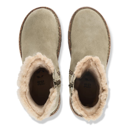Uppsala Zip Shearling Suede Leather in Color Taupe | Birkenstock
