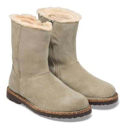 Uppsala Zip Shearling Suede Leather in Color Taupe | Birkenstock