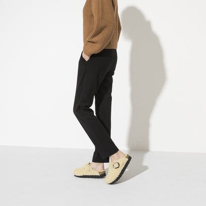 Boston Big Buckle Flex Platform Shearling in Color Teddy Eggshell | Birkenstock