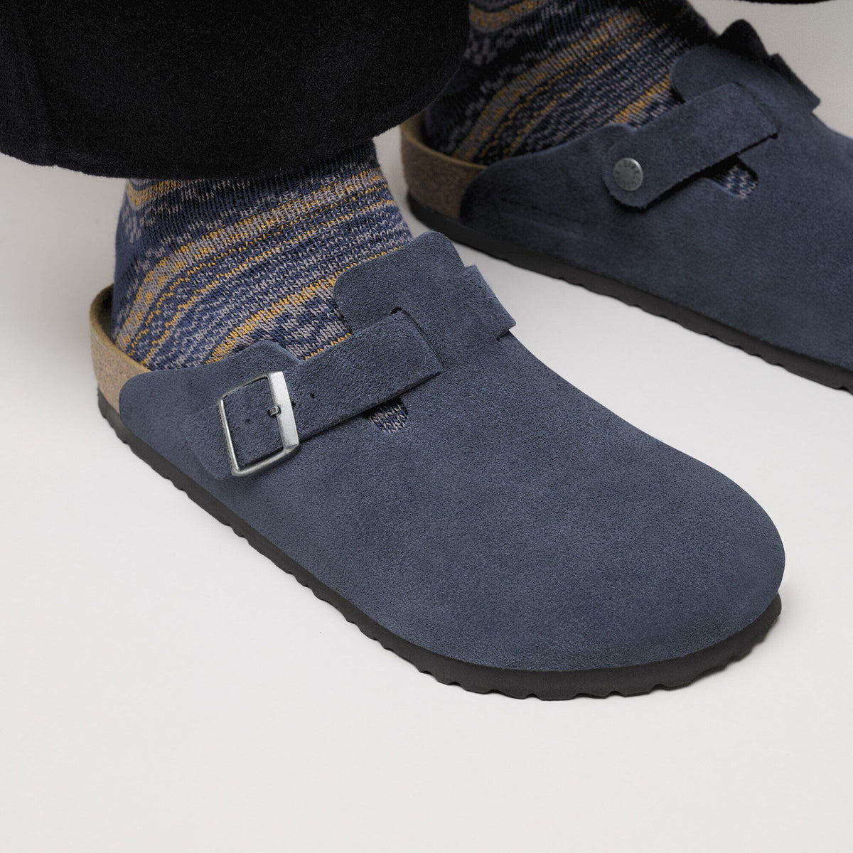 Boston Suede Leather in Color New Navy | Birkenstock