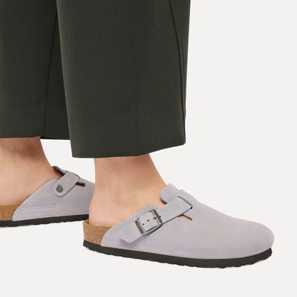 Boston Suede Leather in Color Lavender Sky | Birkenstock