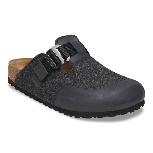 Boston Nova Leather/Textile/Felt in Color Anthracite | Birkenstock