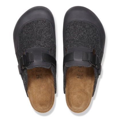 Boston Nova Leather/Textile/Felt in Color Anthracite | Birkenstock