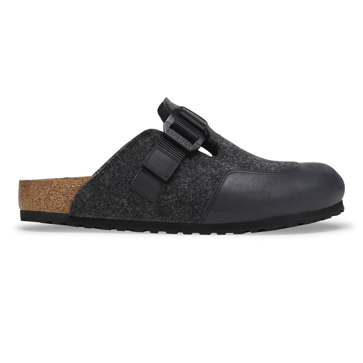 Boston Nova Leather/Textile/Felt in Color Anthracite | Birkenstock