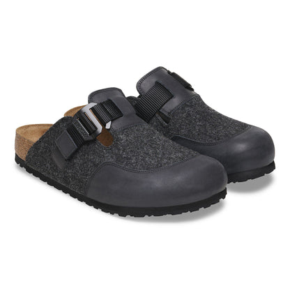 Boston Nova Leather/Textile/Felt in Color Anthracite | Birkenstock
