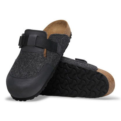 Boston Nova Leather/Textile/Felt in Color Anthracite | Birkenstock