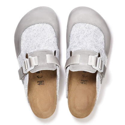 Boston Nova Leather/Textile/Felt in Color Stone Coin | Birkenstock