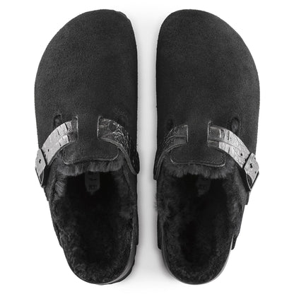Boston Shearling Suede Leather in Color Black | Birkenstock