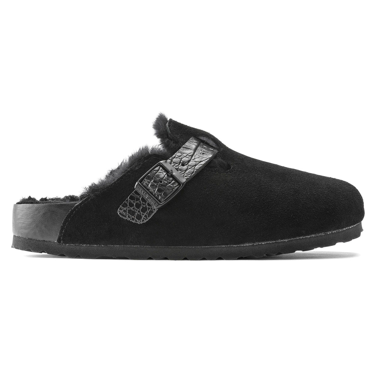 Boston Shearling Suede Leather in Color Black | Birkenstock