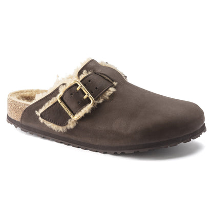 Boston Bold Shearling Nubuck Leather in Color Espresso | Birkenstock