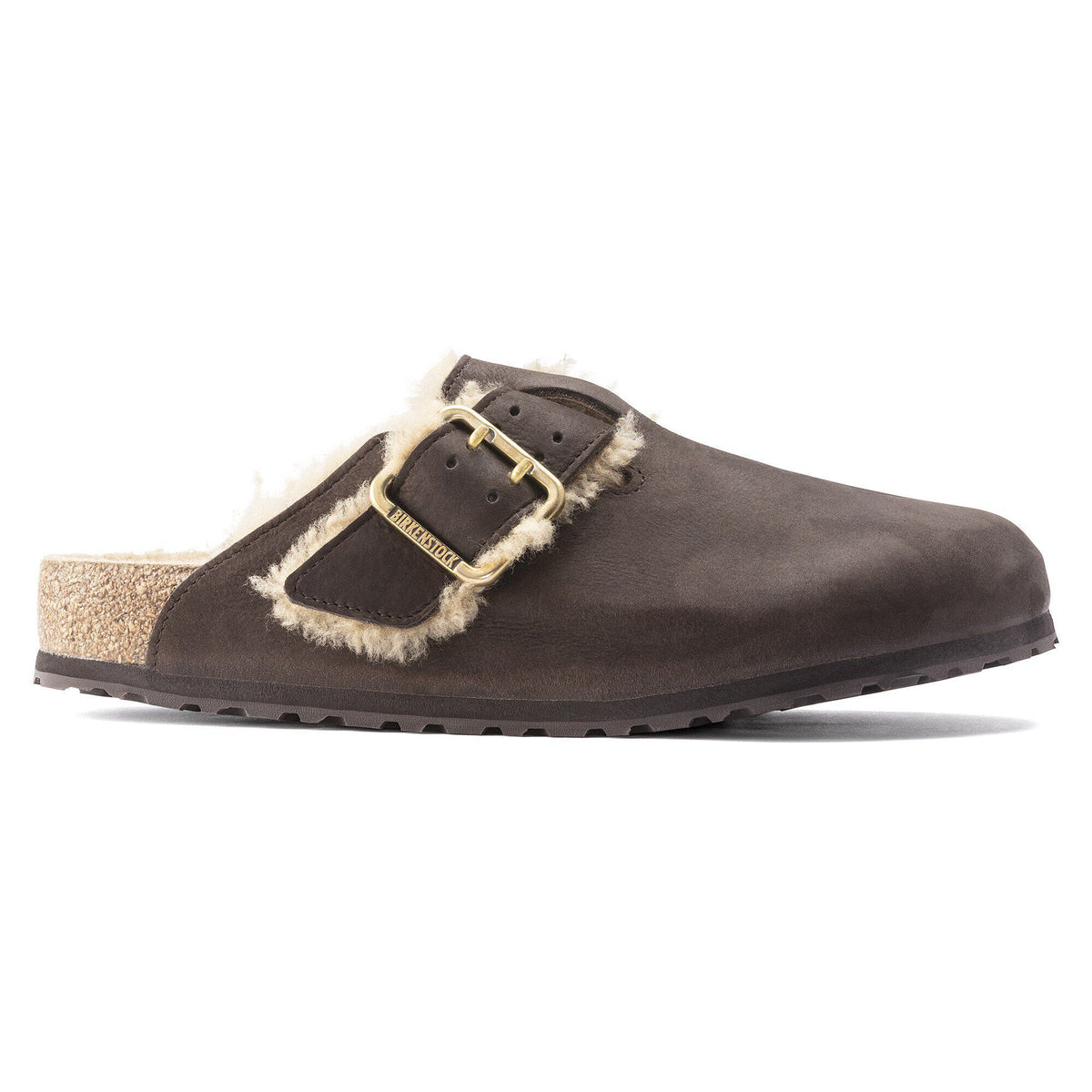 Boston Bold Shearling Nubuck Leather in Color Espresso | Birkenstock