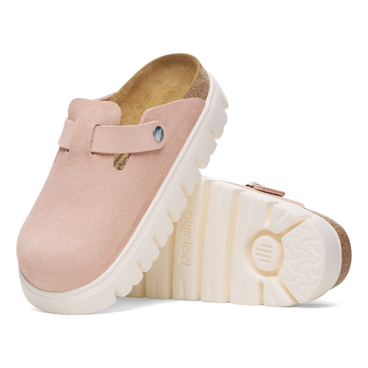 Boston Chunky Suede Leather in Color Light Rose | Birkenstock