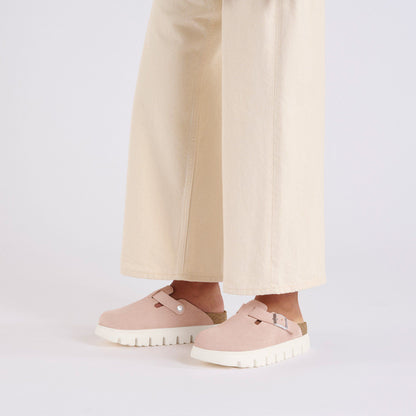 Boston Chunky Suede Leather in Color Light Rose | Birkenstock