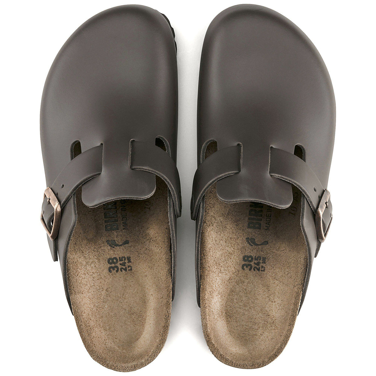 Boston Leather in Color Dark Brown | Birkenstock