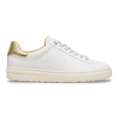 Bend Low Leather in Color White/Gold | Birkenstock
