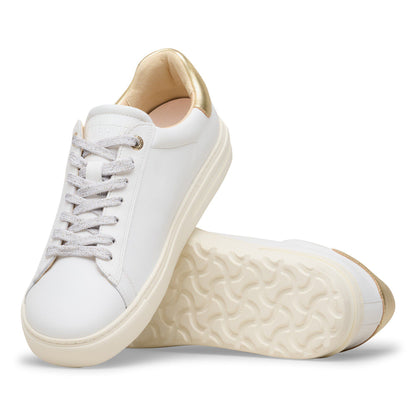 Bend Low Leather in Color White/Gold | Birkenstock
