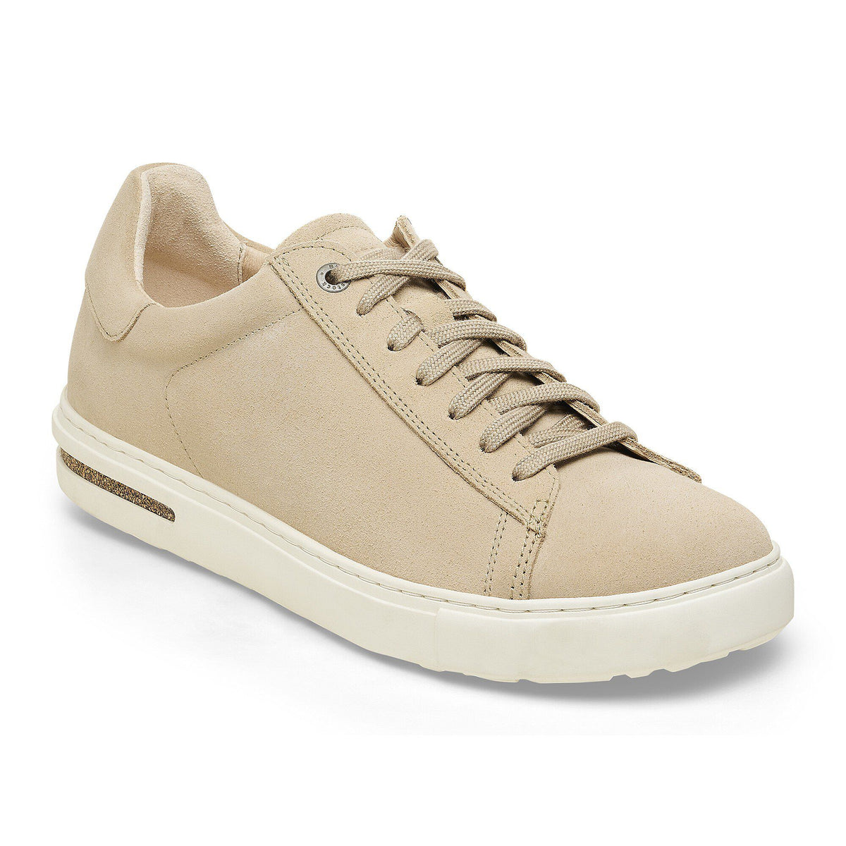 Bend Low Suede Leather in Color Sandcastle/White | Birkenstock