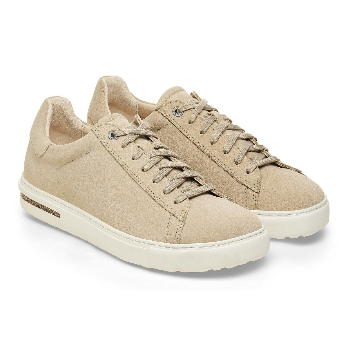 Bend Low Suede Leather in Color Sandcastle/White | Birkenstock