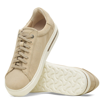 Bend Low Suede Leather in Color Sandcastle/White | Birkenstock