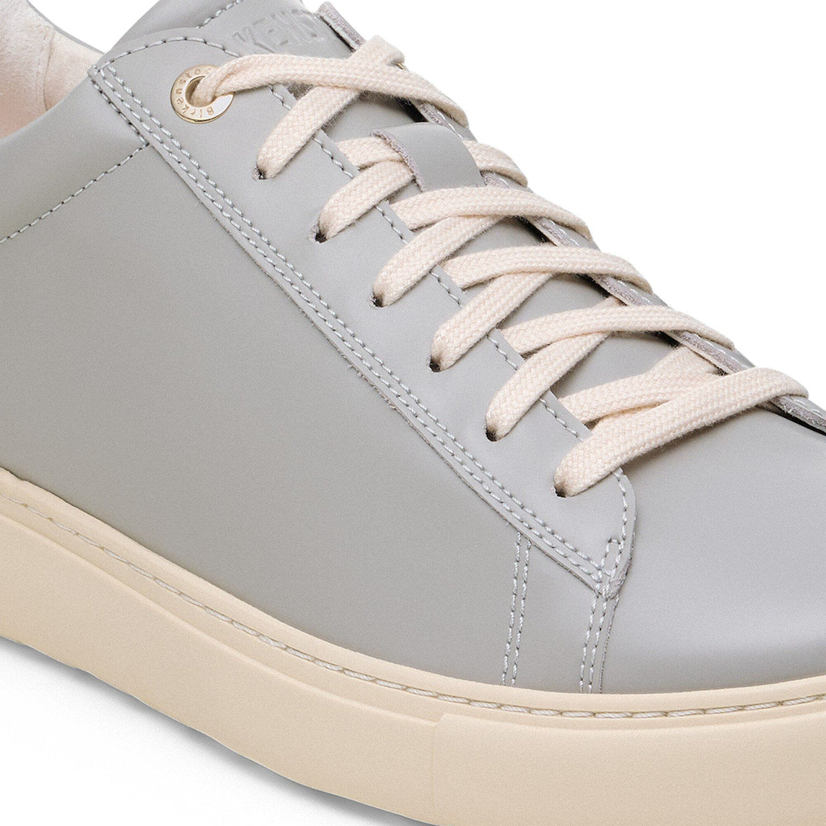 Bend Low Natural Leather Patent in Color Stone Coin | Birkenstock
