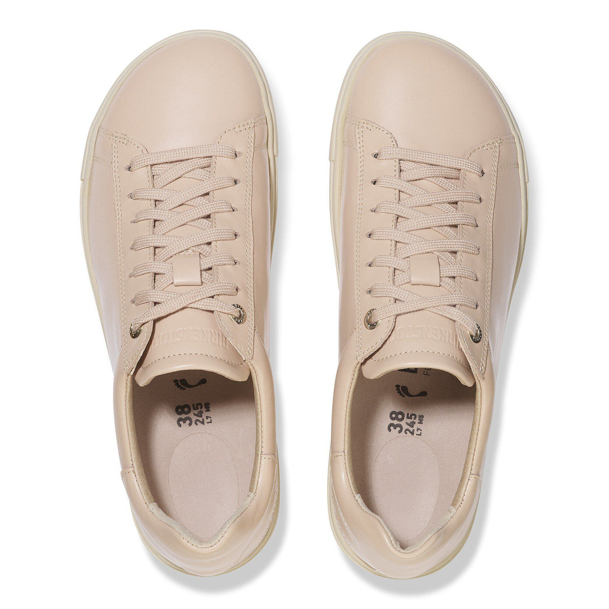 Bend Low Natural Leather Patent in Color New Beige | Birkenstock