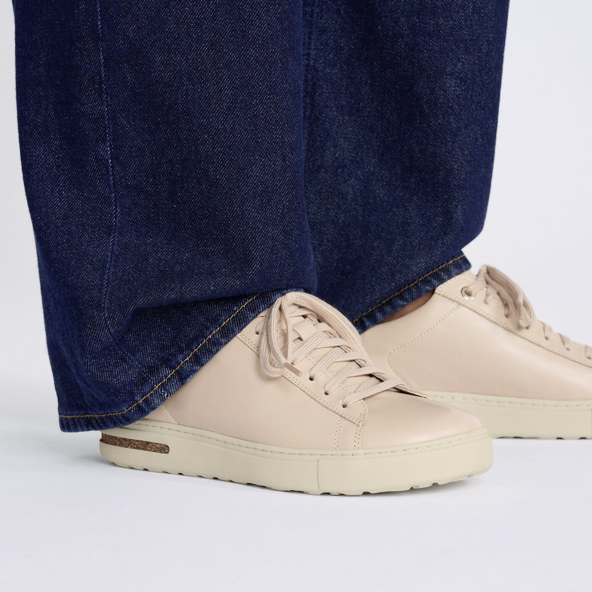 Bend Low Natural Leather Patent in Color New Beige | Birkenstock