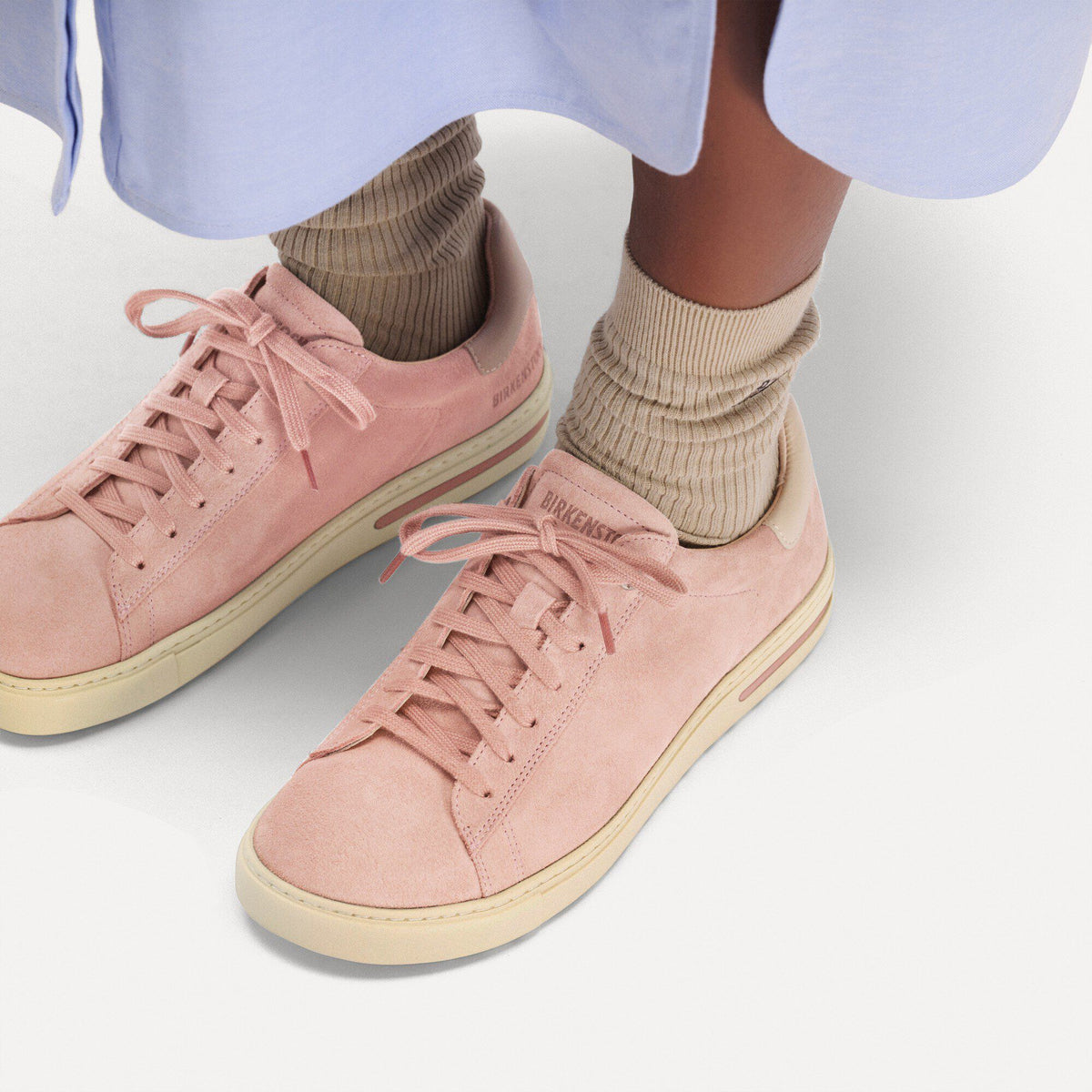Bend Low Leather-Suede in Color Pinky Clay/Oyster | Birkenstock