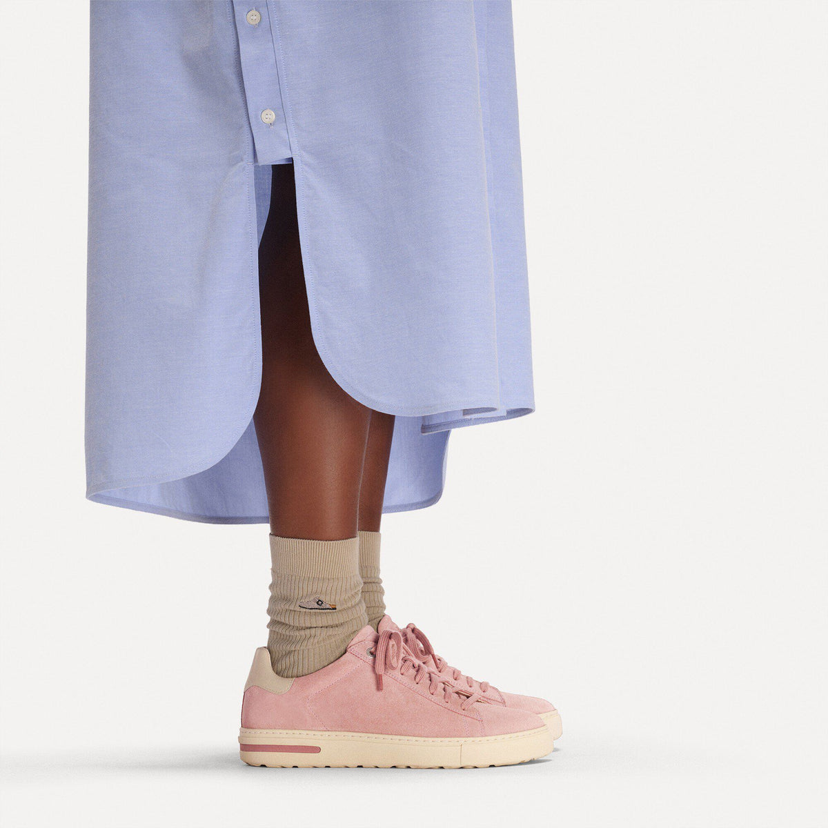 Bend Low Leather-Suede in Color Pinky Clay/Oyster | Birkenstock