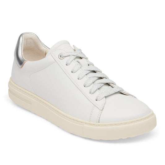 Bend Low Leather in Color White/Metallic Silver | Birkenstock