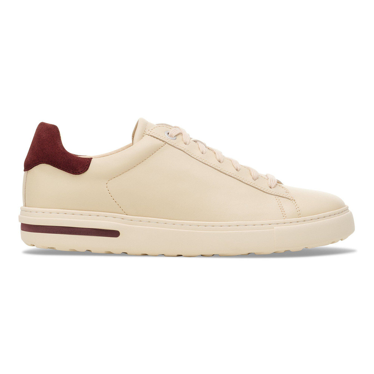 Bend Low Leather in Color Eggshell/Zinfandel | Birkenstock