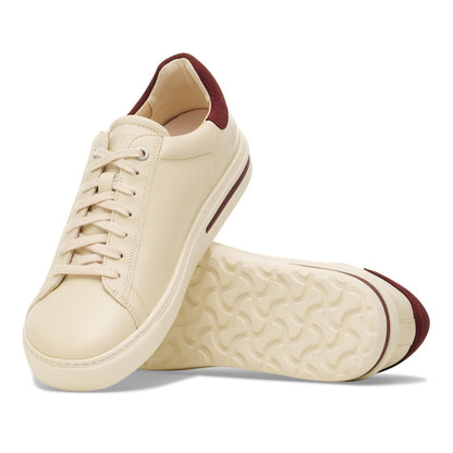 Bend Low Leather in Color Eggshell/Zinfandel | Birkenstock