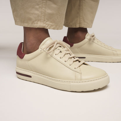 Bend Low Leather in Color Eggshell/Zinfandel | Birkenstock
