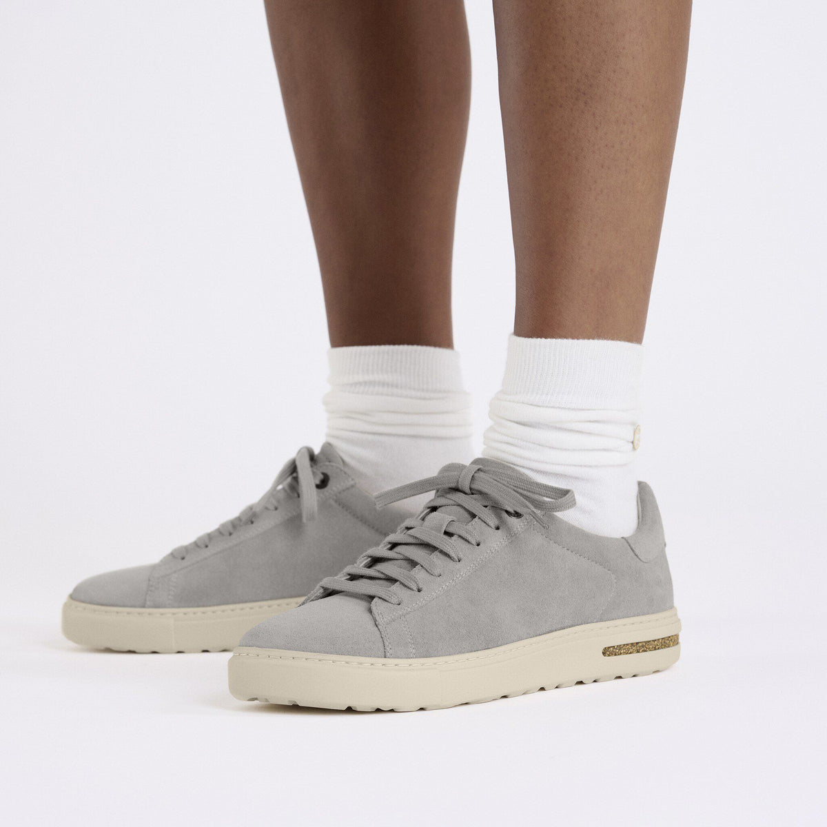 Bend Low Suede Leather in Color Stone Coin | Birkenstock