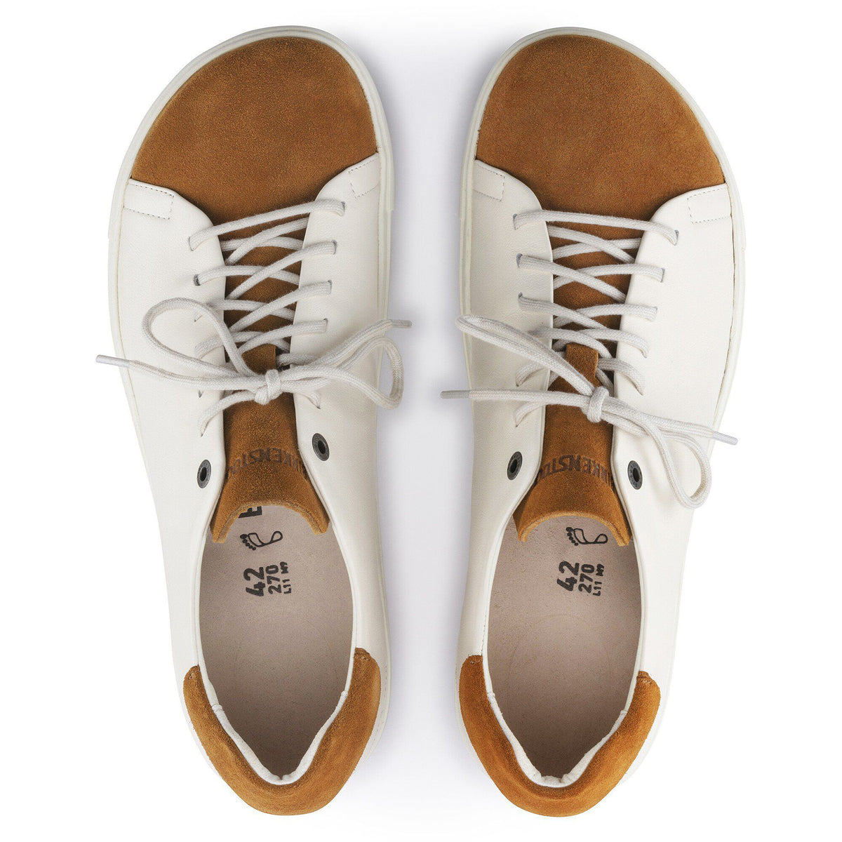 Bend Low Decon Pop Natural Leather-Nubuck in Color Mink/Eggshell | Birkenstock