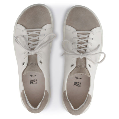 Bend Low Decon Pop Natural Leather-Nubuck in Color Taupe/Eggshell | Birkenstock