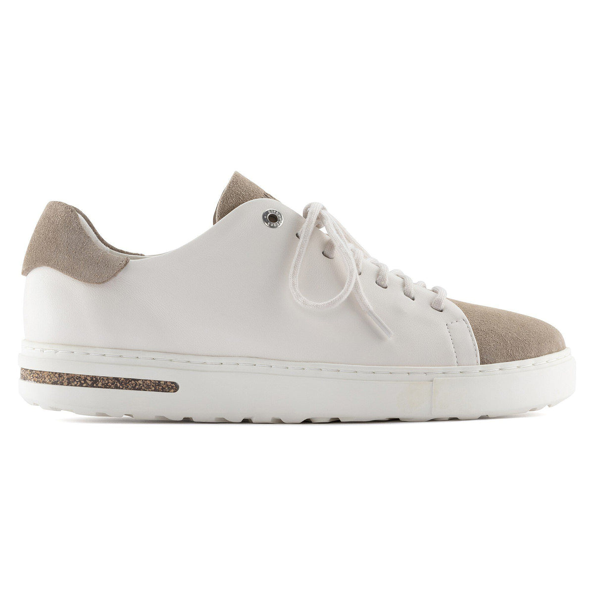 Bend Low Decon Pop Natural Leather-Nubuck in Color Taupe/Eggshell | Birkenstock