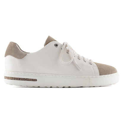 Bend Low Decon Pop Natural Leather-Nubuck in Color Taupe/Eggshell | Birkenstock