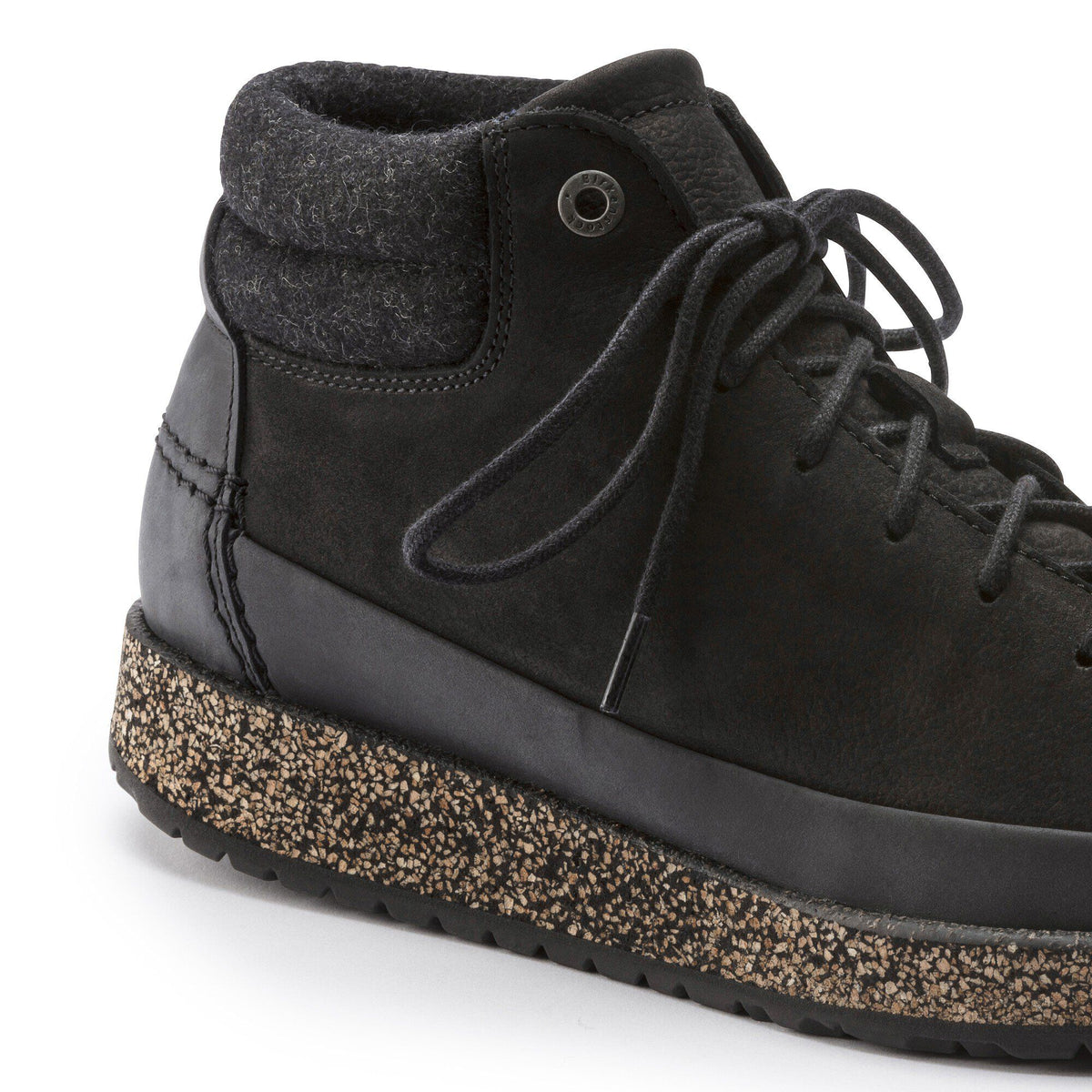 Honnef High Nubuck Leather in Color Black | Birkenstock