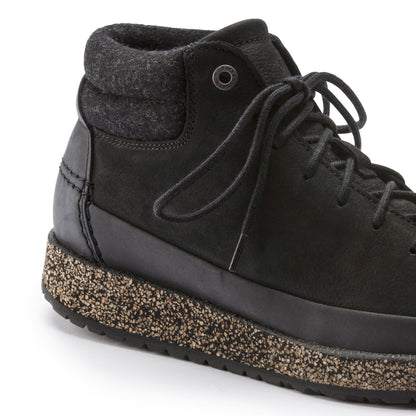 Honnef High Nubuck Leather in Color Black | Birkenstock