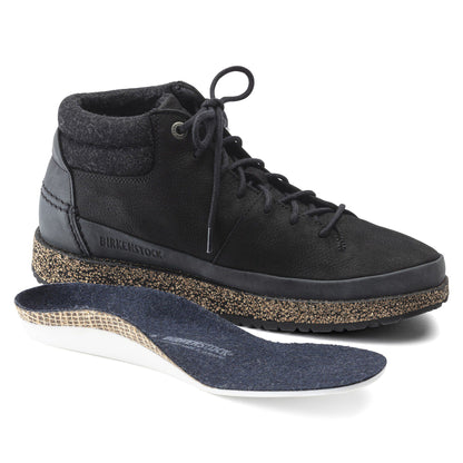 Honnef High Nubuck Leather in Color Black | Birkenstock