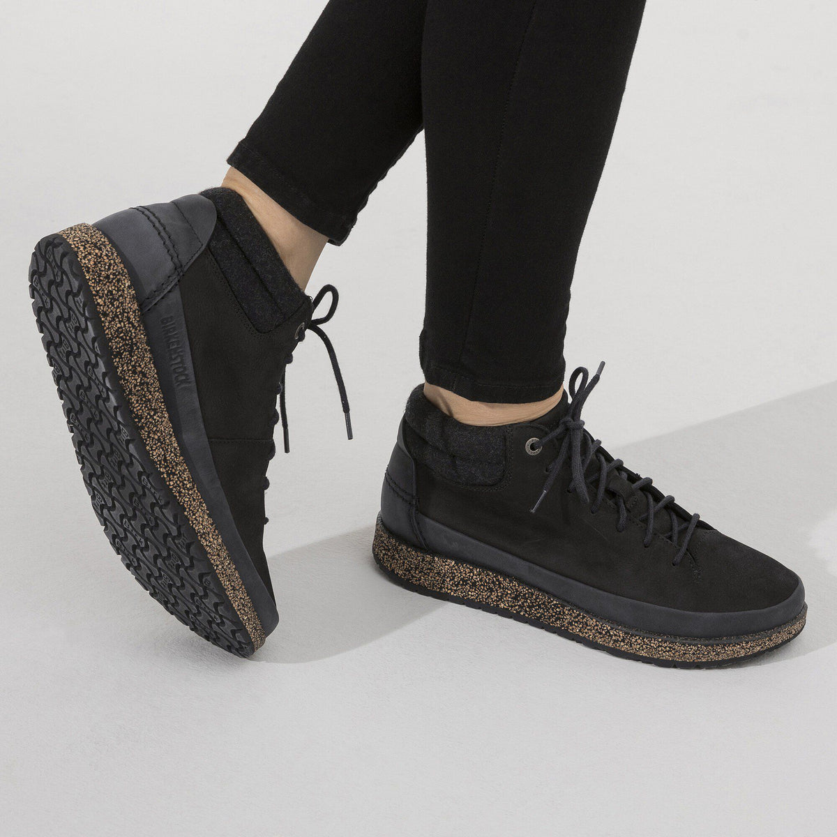 Honnef High Nubuck Leather in Color Black | Birkenstock