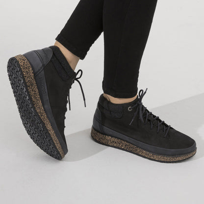 Honnef High Nubuck Leather in Color Black | Birkenstock